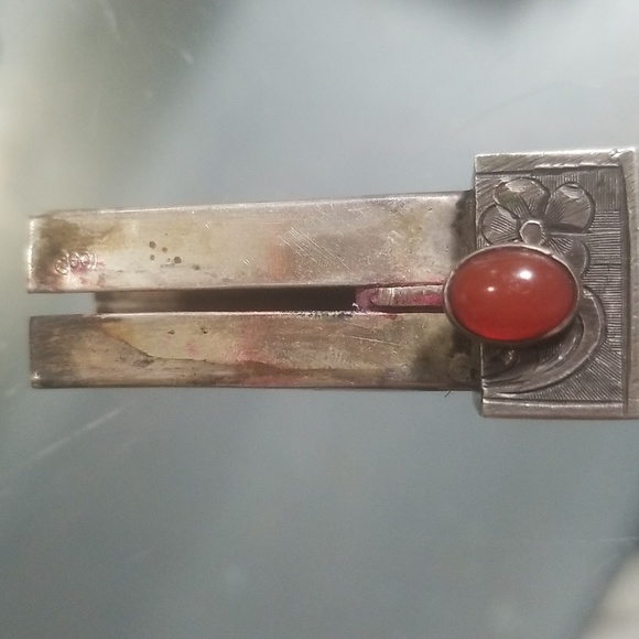 Vintage Silver Hand Etched Lipstick Compact - Picture 9 of 11